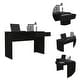 preview thumbnail 6 of 5, Compact Modern Writing Desk with Drawer Storage, Freestanding 47-Inch Office Desk
