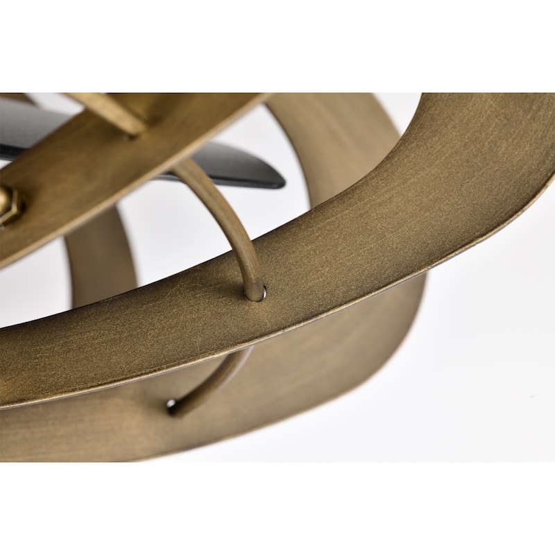 Mia 18 Inch Wood Grain Finish Fandelier with Light