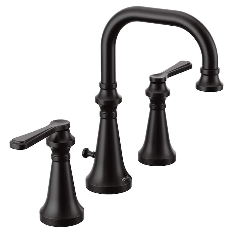 Moen TVS44102 Colinet 1.2 GPM Widespread Bathroom Faucet with Pop-Up - Matte Black