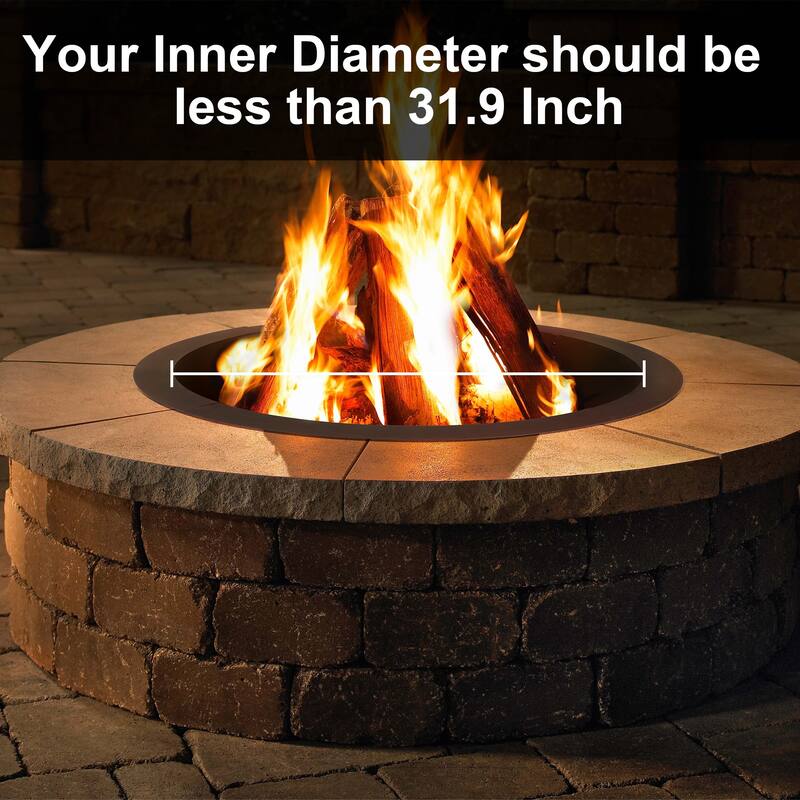 32 in. Easy Access Steel Fire Pit Spark Screen in Black - 32"L x 32"W