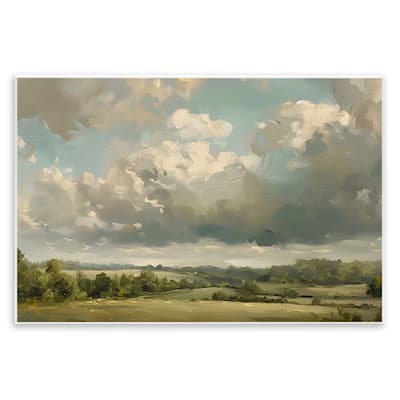 Stupell Sunlit Clouds over Countryside Wall Plaque Art Design By LSR Creative Studio
