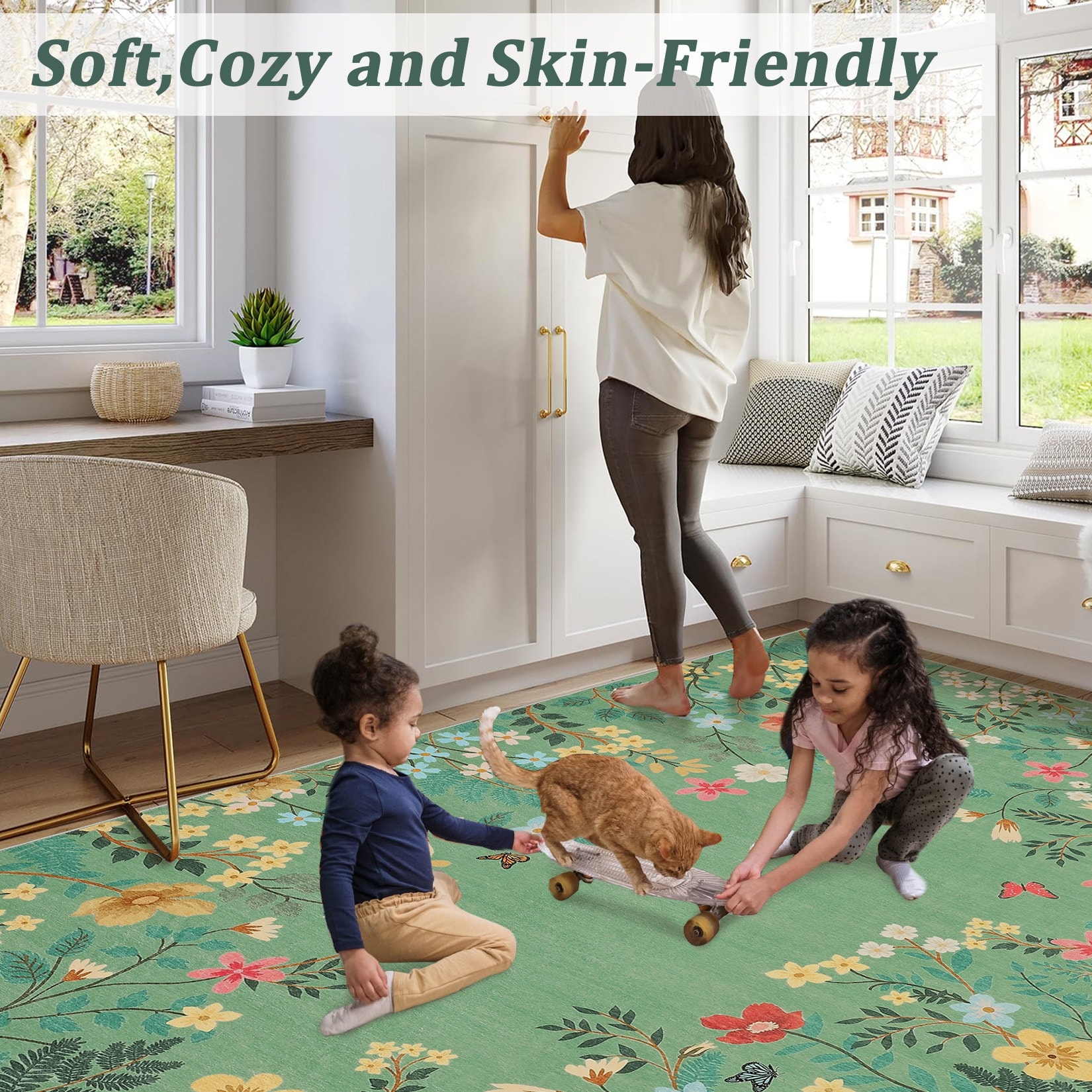 Garvee Vintage Floral Botanical Area Rugs Indoor - On Sale