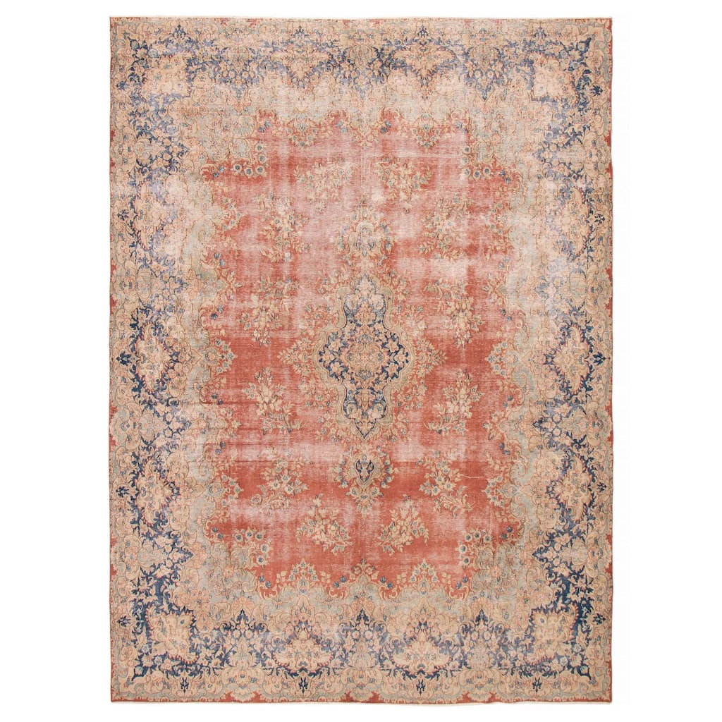 ECARPETGALLERY Hand-knotted Antalya Vintage Copper Wool Rug - 9'10 x 13'4