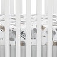 preview thumbnail 3 of 4, Lambs & Ivy Jungle Safari 100% Cotton White/Gray Elephant/Lion Fitted Crib Sheet