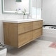 preview thumbnail 10 of 39, Selina 60" Wall Mounted Vanity with Single Sink on the Right