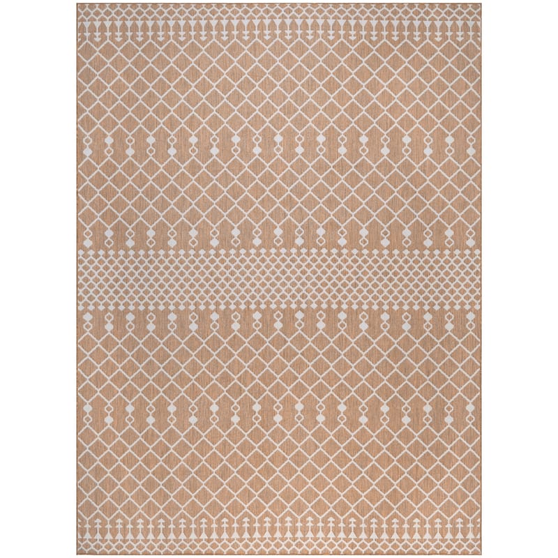 Nourison Selerno Indoor/Outdoor Moroccan Area Rug. - 9'x12' - Jute