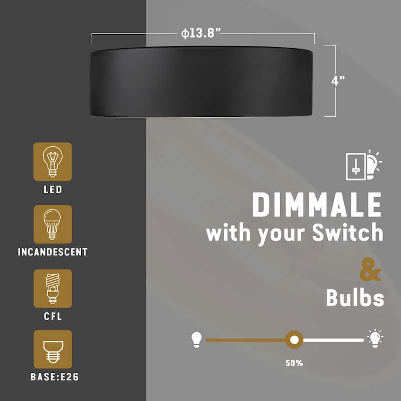 2-Light-Flush Mount Ceiling Light