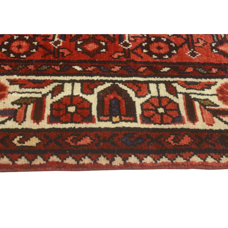 Fine Vintage Distressed Duncan Rust/Ivory Runner - 3'9" x 11'2"