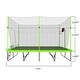 preview thumbnail 8 of 7, 10ft by 17ft Rectangule Trampoline with Green Fabric Black Powder-coated Galvanized Steel Tubes with Basketball Hoop System Adva