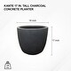 preview thumbnail 25 of 59, Kante 18 Inch Dia Round Concrete Planter, Indoor Outdoor Large Plant Pot