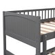 preview thumbnail 11 of 20, Twin Size Bunk Bed with a Loft Bed attached, with Two Drawers, Gray