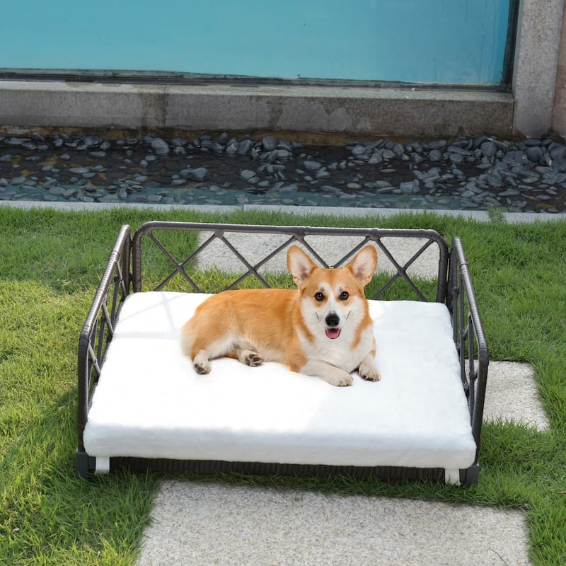 Pet Bed With Waterproof And Abrasion-Resistant,Dog Bed For Outdoor Indoor With Uv-Resistant-Cuddlewood - 25 width - Black