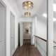 2-Light Flush Mount Glass Ceiling Light with Metal Frame - N/A