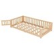 preview thumbnail 10 of 23, Twin Size Kids Floor Bed with Guardrails and Door