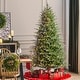 preview thumbnail 3 of 57, Glitzhome 7.5ft/9ft/11ft Pre-Lit Green Full Fir Artificial Christmas Tree with 1800/2450/3200 LEDs Simple Setup