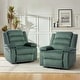 preview thumbnail 95 of 101, Overstuffed Cotton Corduroy Manual Pushback Recliner with Wide Armrest
