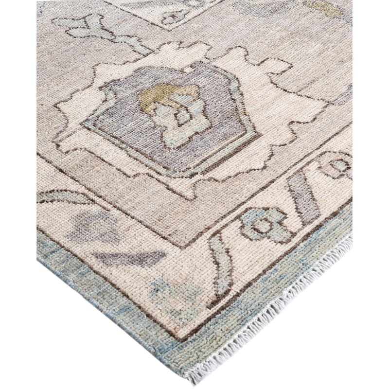 Oushak One-of-a-Kind Hand-Knotted Area Rug - Blue - 9' 2" x 12' 0"