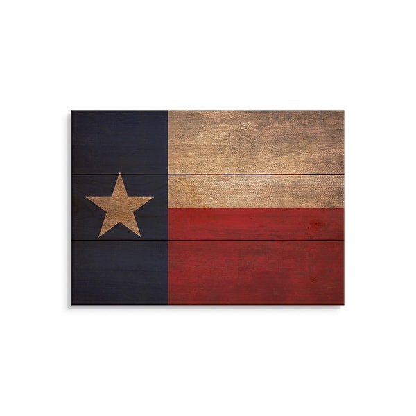 Shop Texas State Flag On Wood Indoor And Outdoor Safe Wall Decor Overstock 31708452