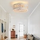 preview thumbnail 166 of 191, 16.5"/18.5"/20"/23.6"/24"/28" Vintage Distressed White Low Profile Caged Ceiling Fan with Light and Remote (7/6/5/3-Blade)