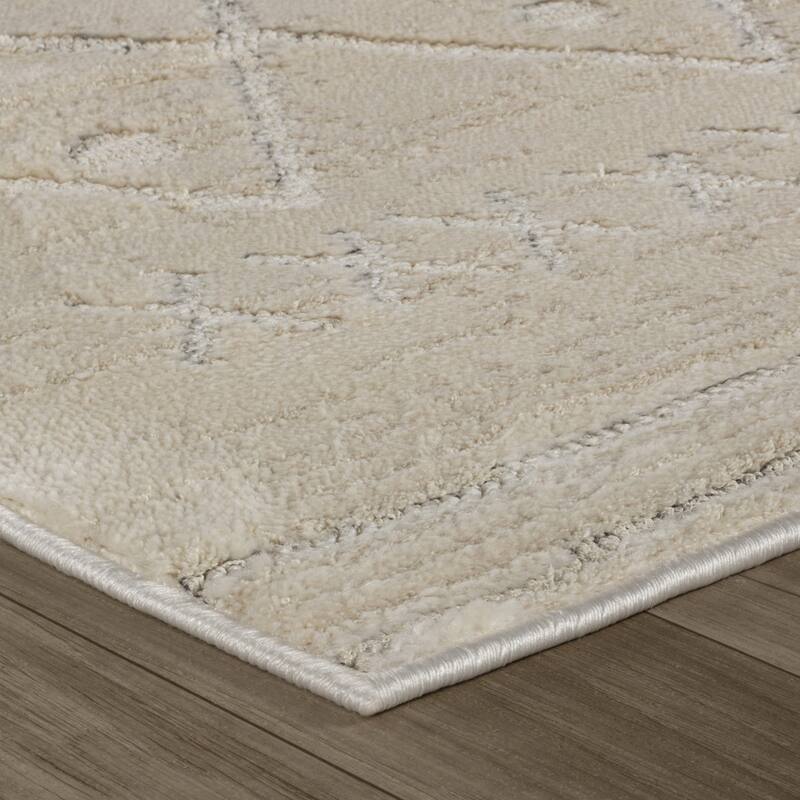 Bifo Distressed Abstract Modern Stain Resistant Durable Area Rug By HomeRoots