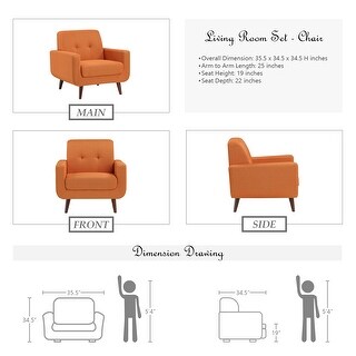 Orson 3-Piece Living Room Set