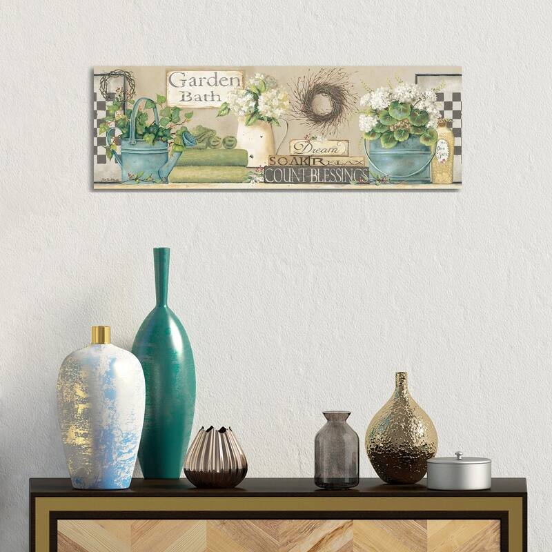 iCanvas "Garden Bath" by Pam Britton Canvas Print - 12x36x1.5