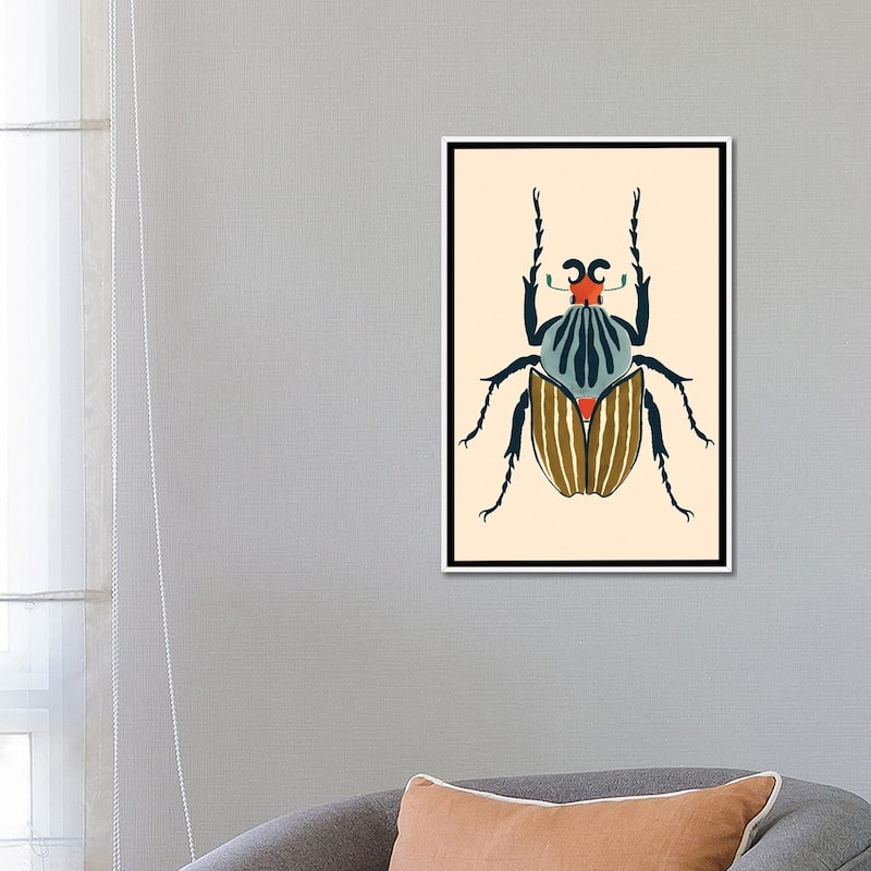 iCanvas "Beetle Bug I" by Victoria Barnes Framed Canvas Print