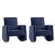 preview thumbnail 29 of 33, Julia 29.5"W Modern Solid Wood Nursery Rocking Chair with Lumbar Pillow Set of 2 by HULALA HOME Navy