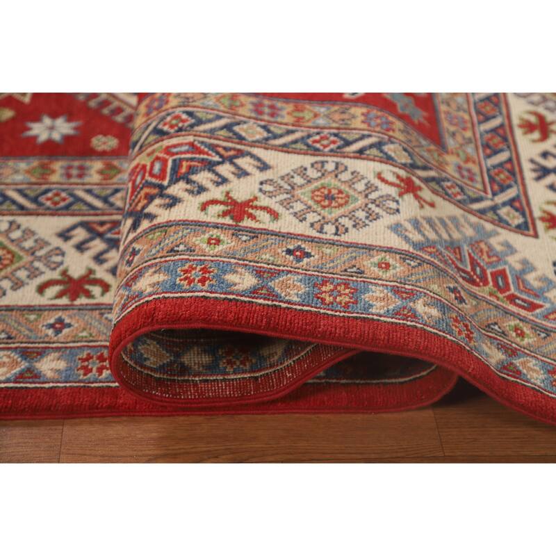 Traditional Red Kazak Area Rug Handmade Wool Carpet - 6'6"x 9'8"