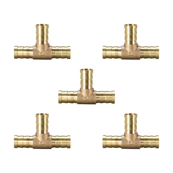 15/32" Brass Barb Hose Fitting Tee 3Way Connector Joiner Air Water Fuel Gas 5pcs - 12pcs 5pcs