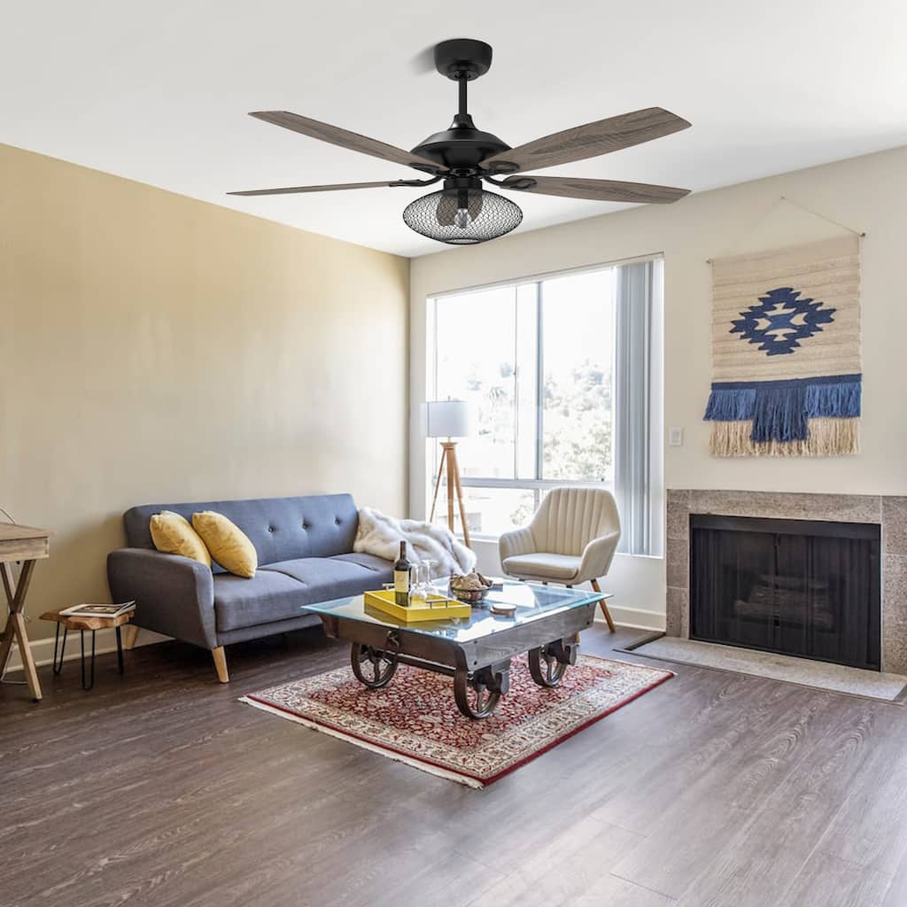 Denver 52-inch Indoor Ceiling Fan with Remote, Light Kit Included