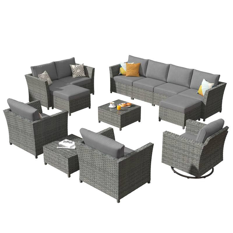 XIZZI 13-piece Outdoor Patio Furniture Conversation Set