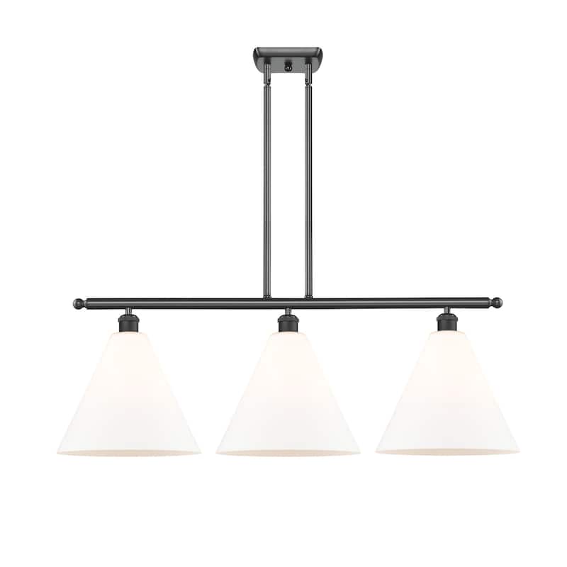 Innovations Lighting 516-3I-14-39 Berkshire Linear Berkshire 3 Light - Matte Black / Matte White