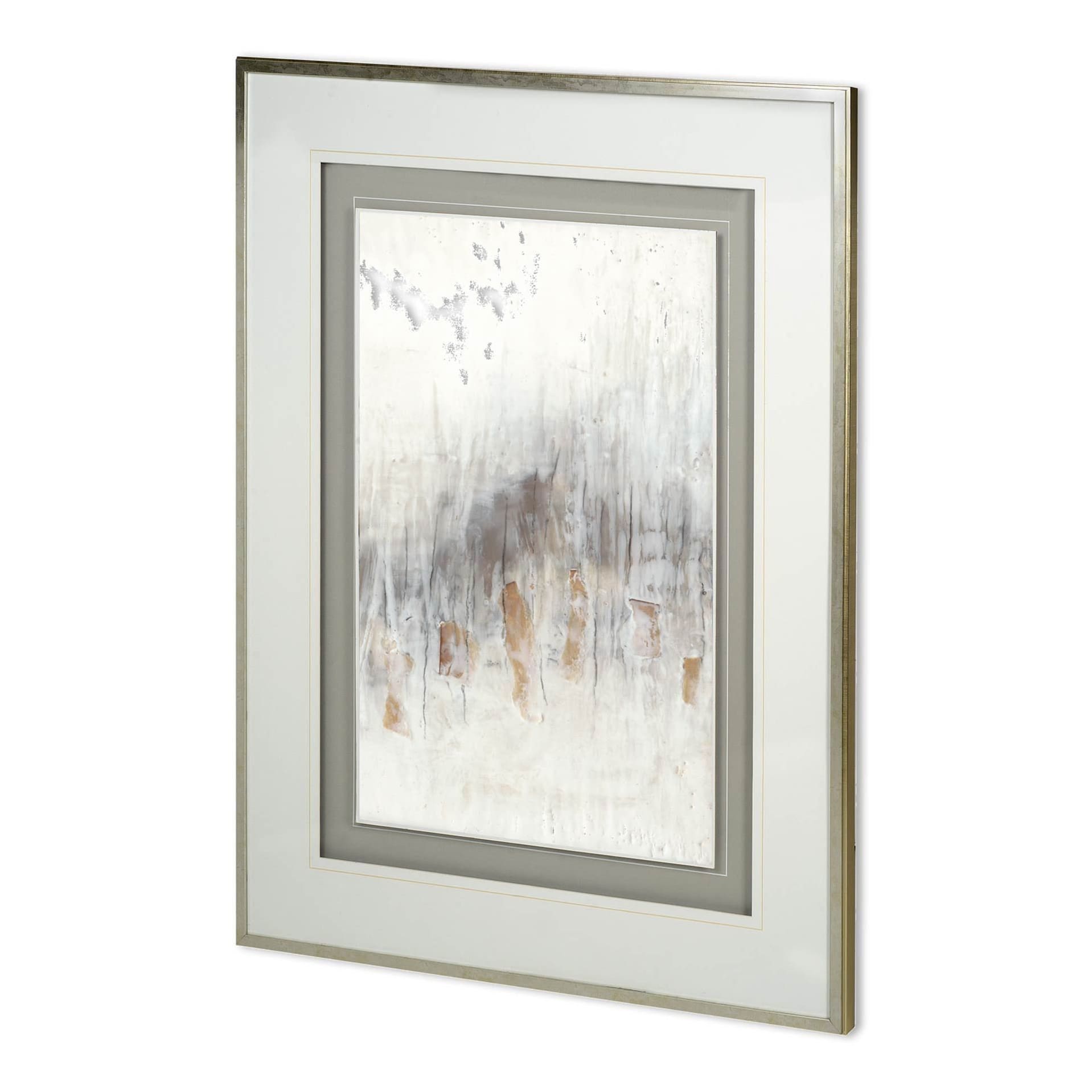 Custom Neutral Wave II by Jennifer Goldberger a Hand Embellished Textured Framed Art Print