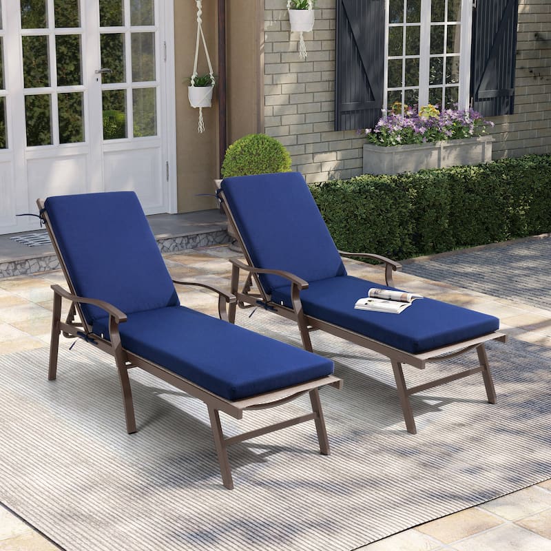 Pellebant Outdoor Patio Chaise Lounge Cushion