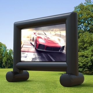 Timechee 12-Feet Inflatable Projection Screen w/ Blower and Carry Bag ...