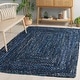 preview thumbnail 86 of 118, SAFAVIEH Georgine Handmade Braided Bohemian Cotton Rug 4' x 6' - Navy/Blue - Rectangle