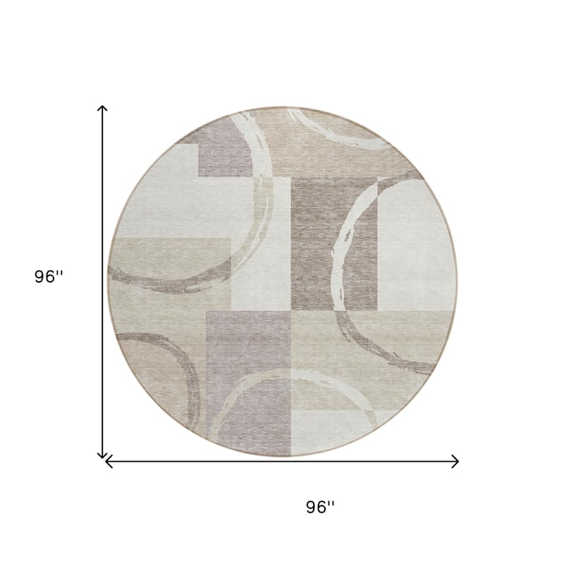 HomeRoots Geometric Modern Rectangle Outdoor Rug