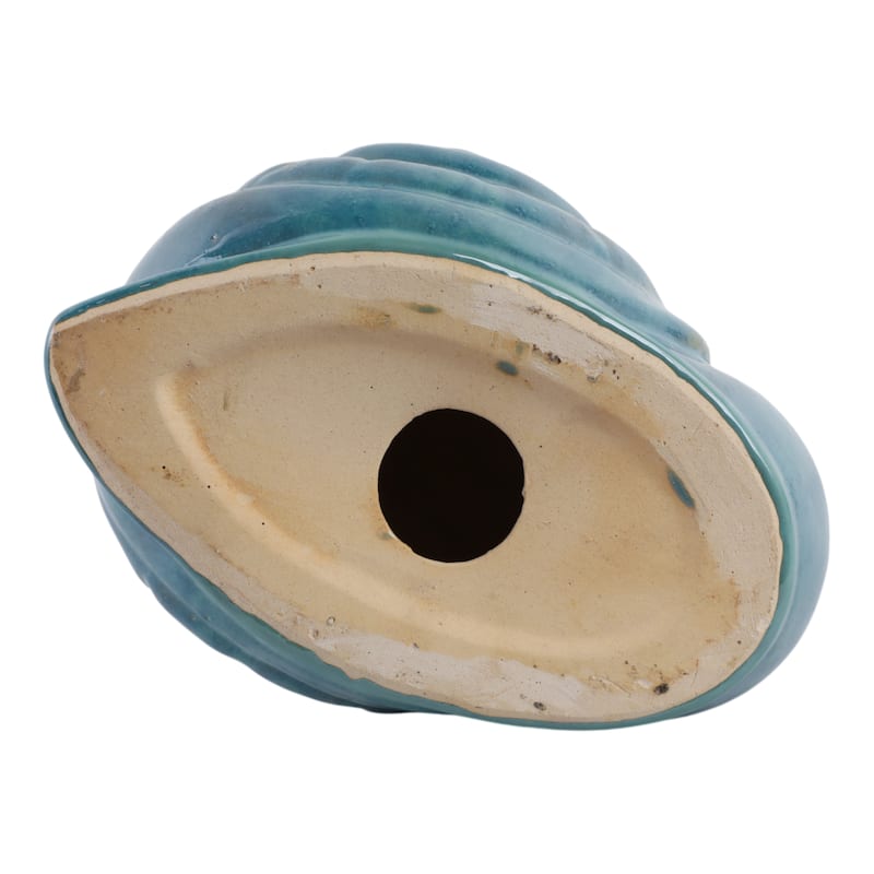 Pottery Clay Decorative Garden Statue Snail Sculpture Reactive Finish