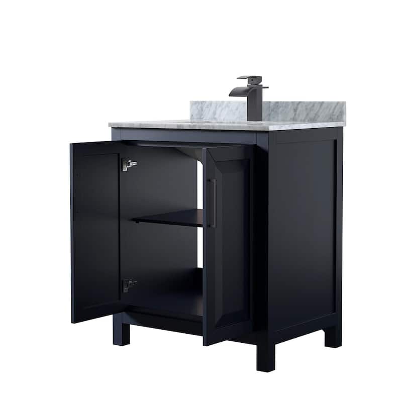 Wyndham Collection Daria 30" Free Standing Single Vanity Set with MDF