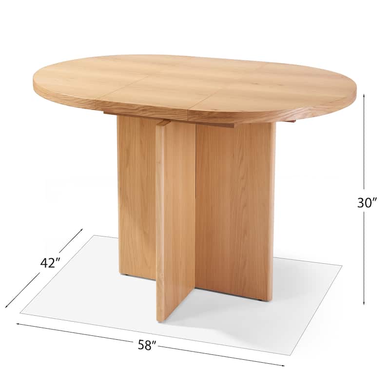 Extendable Solid Wood Dining Table for Small Spaces