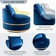 preview thumbnail 35 of 62, 360 Degree Swivel Accent Chair Velvet Modern Upholstered Barrel Chair Over-Sized Soft Chair with Seat Cushion