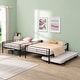 preview thumbnail 4 of 12, Black Full over Full Metal Bunk Bed with Trundle, No Box Spring Needed, Easy Assemble