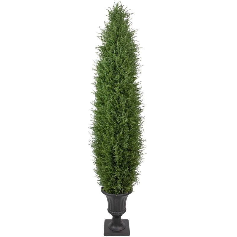 5' Artificial Cedar Pine Arborvitae Tree in Urn Style Pot Unlit - 12