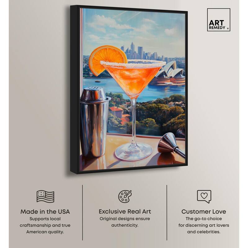 Classy Drink in Australia Canvas by Art Remedy