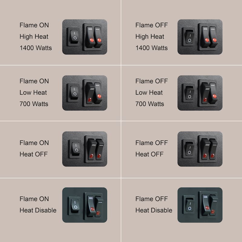 17 inch Freestanding Electric Fireplace Stove heater with 3D Flame effect,Lemon Yellow