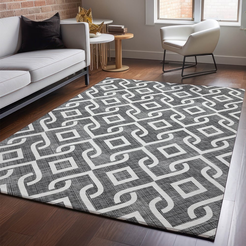Premium Washable Super Soft Modern Medallions Mayfield Rug