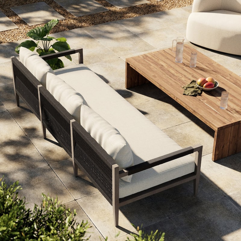 Atwood Outdoor Sofa-93"-Bronze - 93.0W x 34.25 x 30.0H