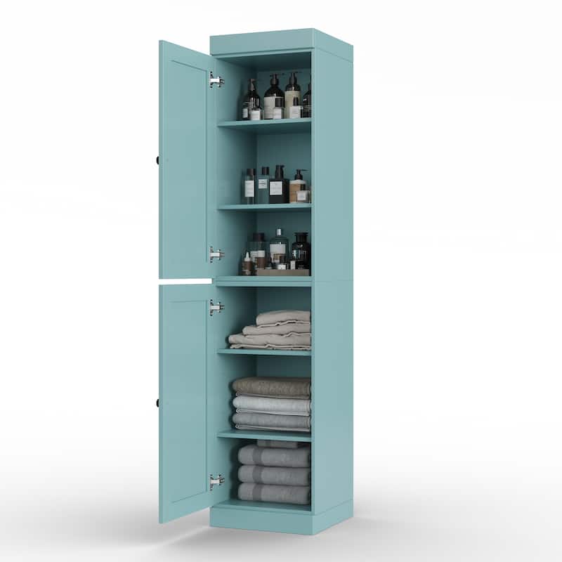 Palace Imports 100% Solid Wood 16.5" Bathroom Storage Cabinet with Shaker Doors and Adjustable Shelves