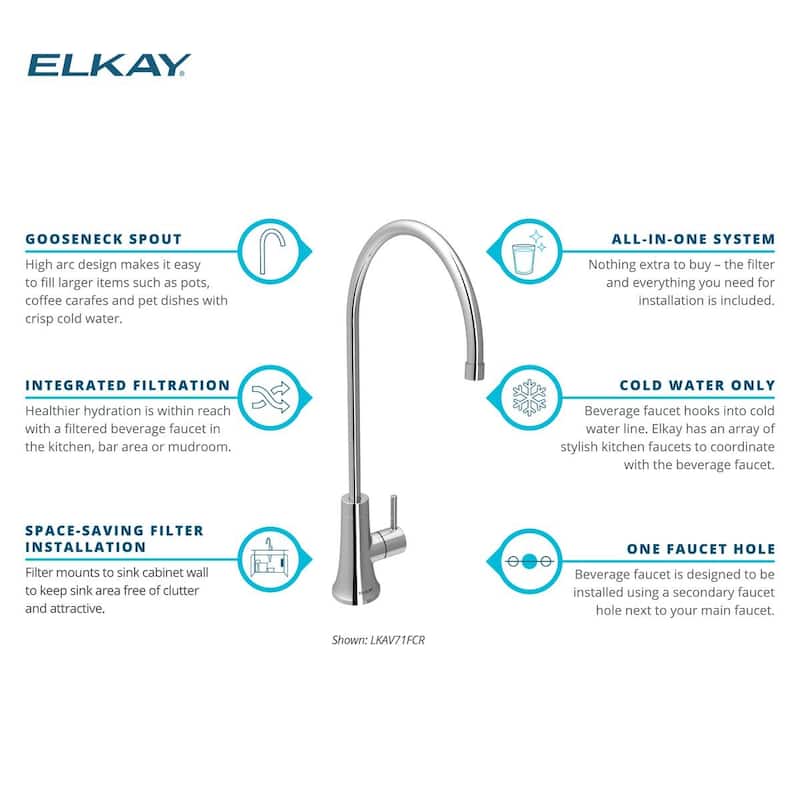 Elkay LKAV71F Avado 1.5 GPM Water Dispenser Faucet - Stainless Steel